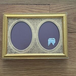 Vintage Ornate Double Oval Gold Tone Picture Frame 7 x 5 Burns of Boston